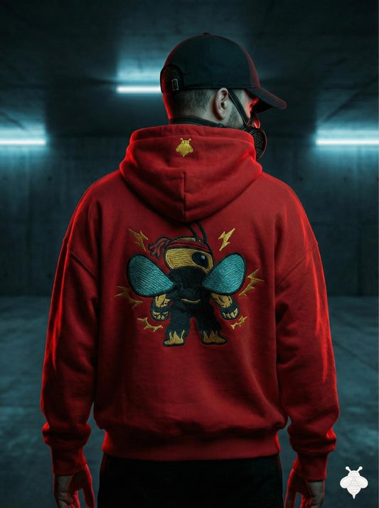 Red Thunder Bee Hoodie