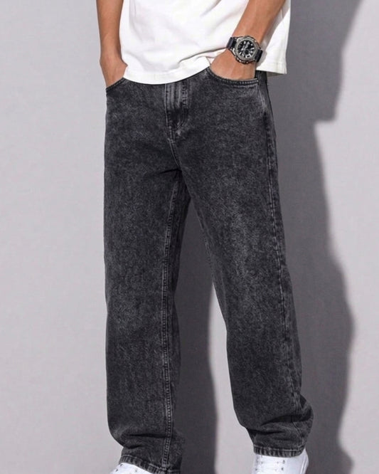 Core Black Denim Loose Fit