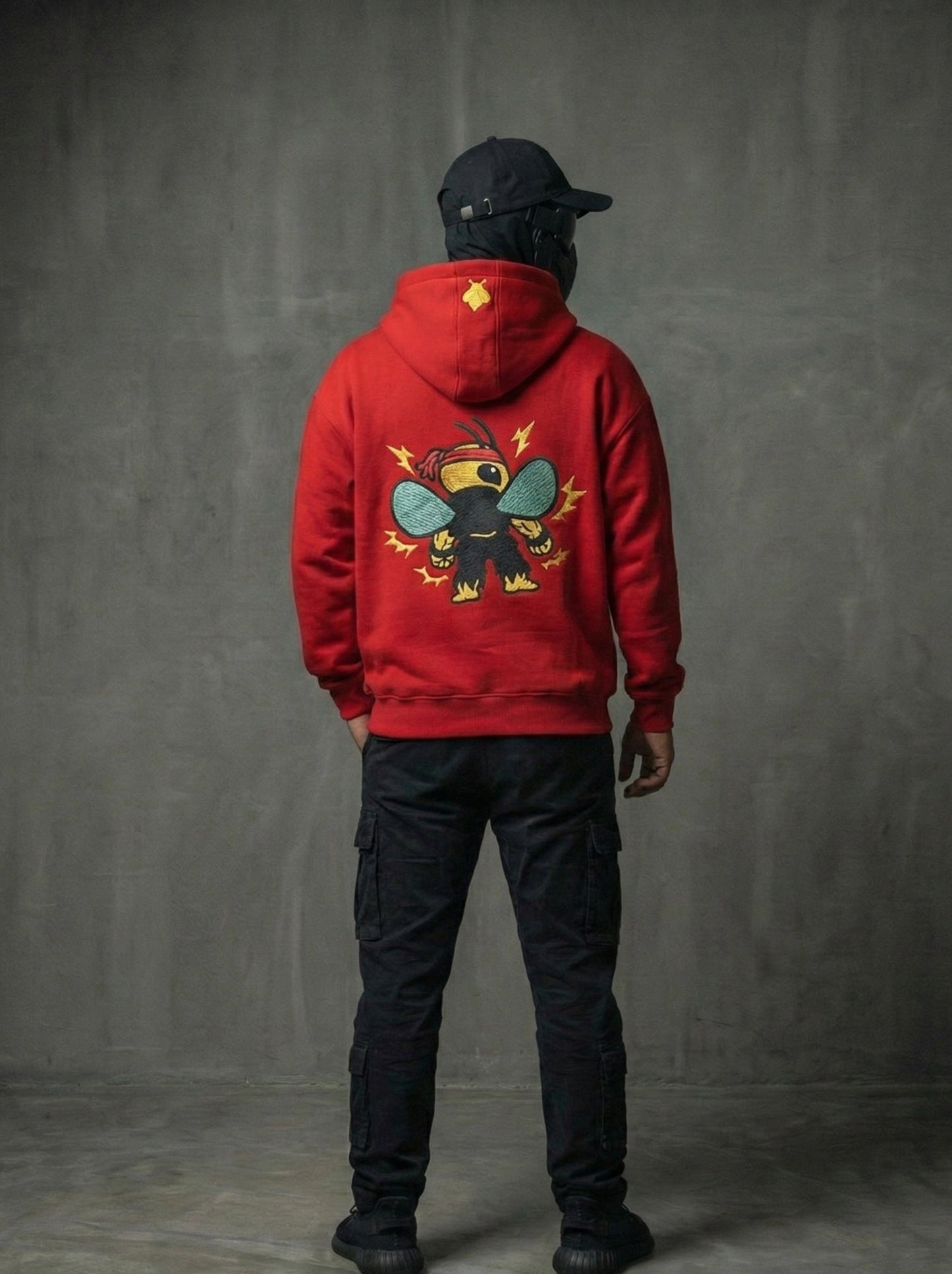 Red Thunder Bee Hoodie