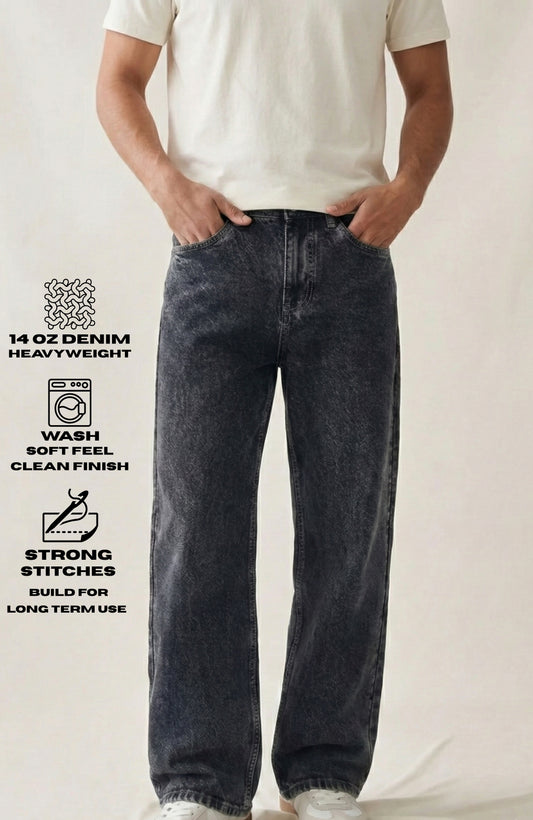 Core Black Denim Loose Fit