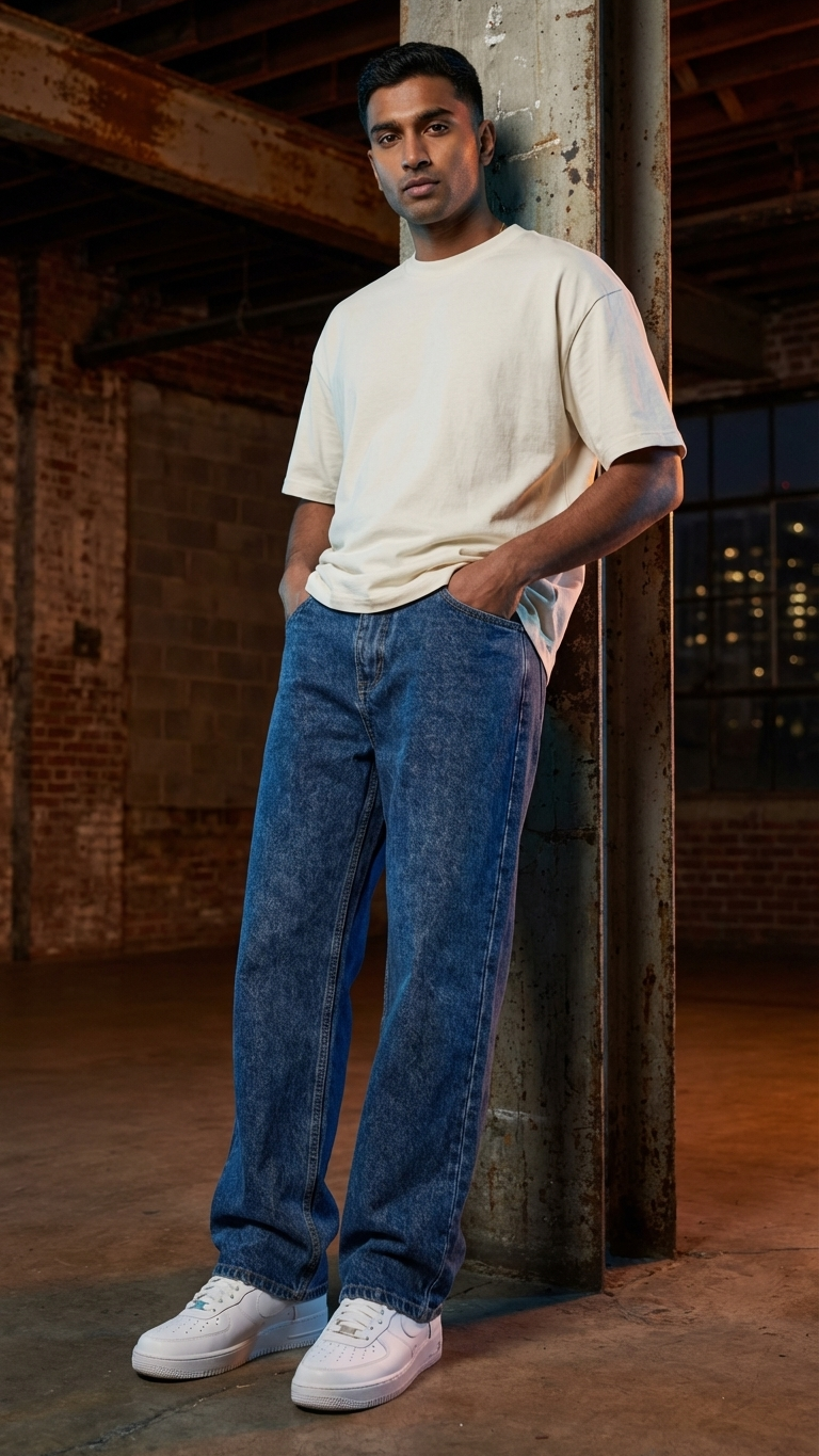 Core Blue Denim Loose Fit